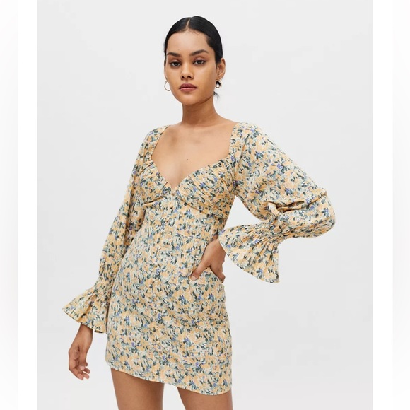 Urban Outfitters Dresses & Skirts - NWOT Urban Outfitters Kiss the Sky Floral Bardot Mini Dress size L